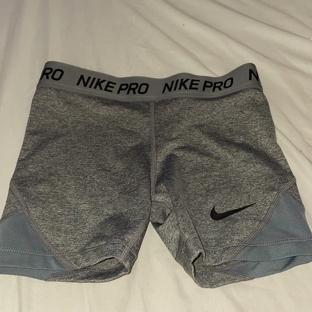 Nike Pro gray running shorts